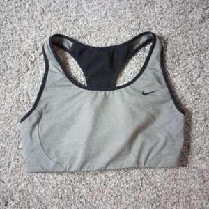 Nike grey & black sports bra size small